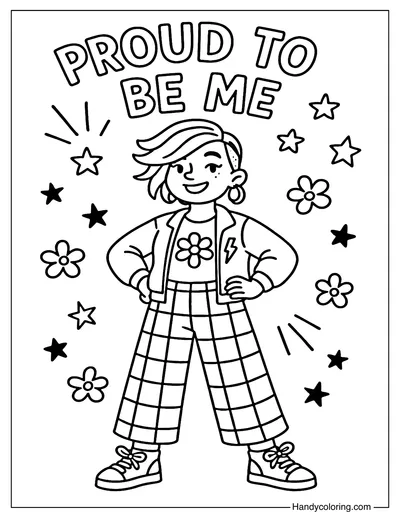 Proud to Be Me Coloring Page