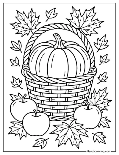 Pumpkin Harvest Coloring Page