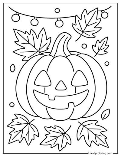 Pumpkin Lantern Coloring Page