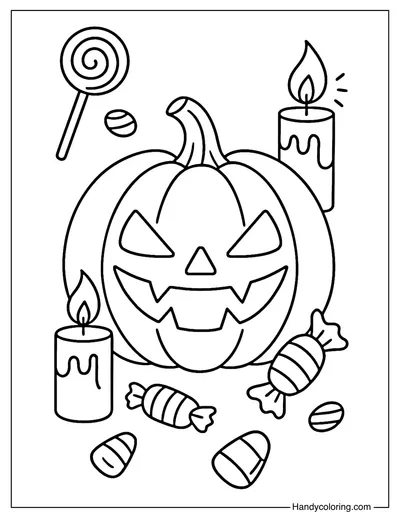 Pumpkin Monsters Coloring Page