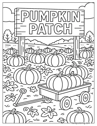 Pumpkin Patch Coloring Page