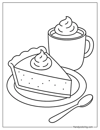Pumpkin Pie Coloring Page