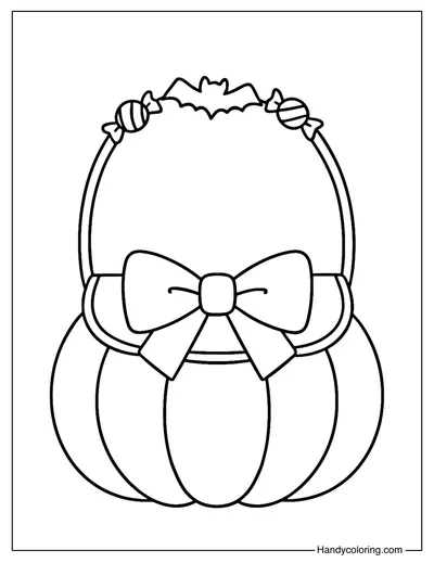 Pumpkin Purse Coloring Page