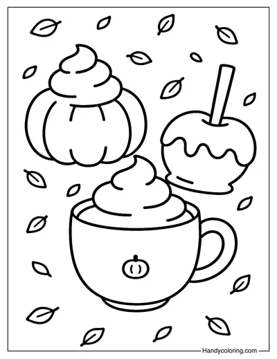 Pumpkin Treats Coloring Page