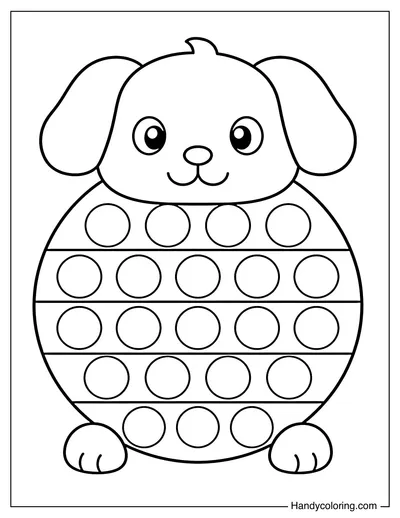 Puppy Pop It with Rounded Body