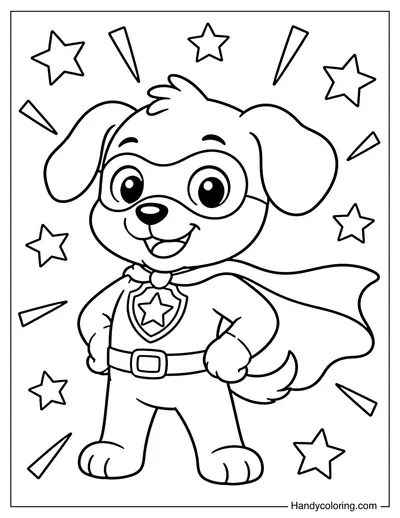 Puppy Superhero with Tiny Cape