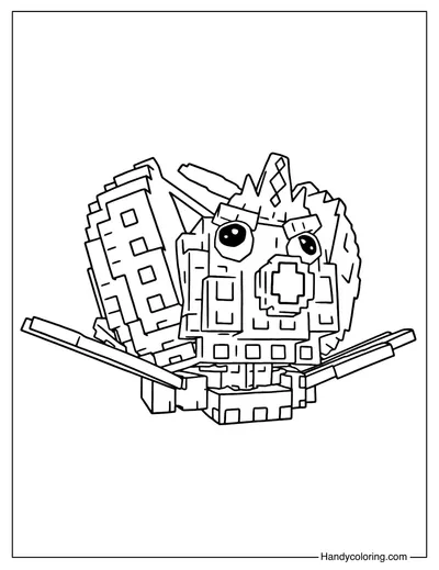 Queen Limon Coloring Page Plants vs Brainrots