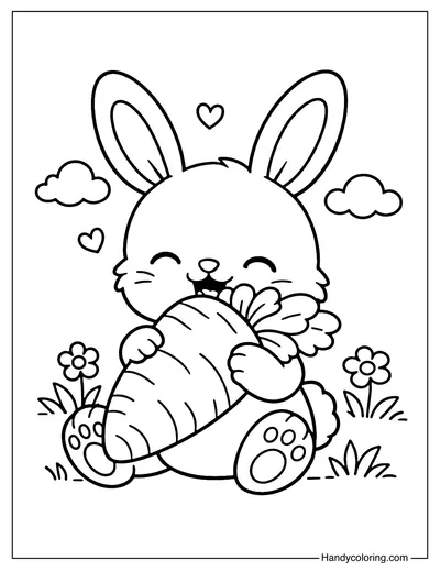 Rabbit Eating Carrot
