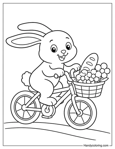 Rabbit Riding a Little Bicycle