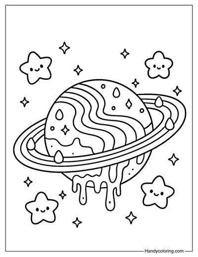 Rainbow River Orbit Coloring Page