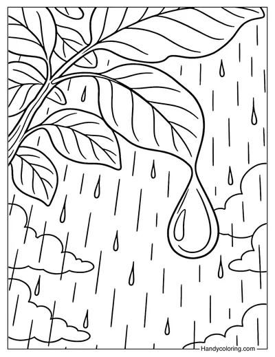 Rainy Day Upview Coloring Page