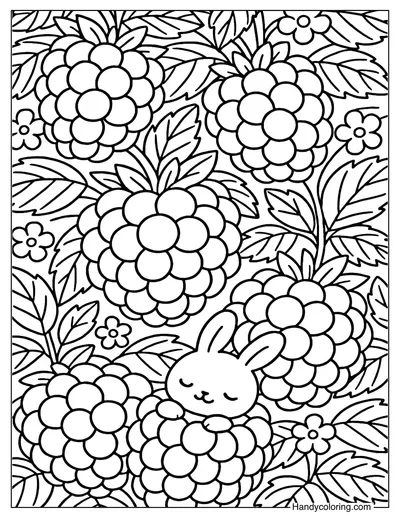 Raspberry Nest Coloring Page