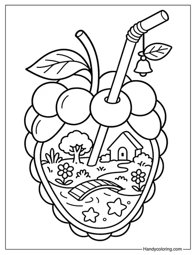 Raspberry Wish Realm Coloring Page