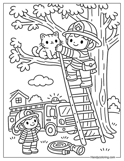 Rescuing Cat from Tree