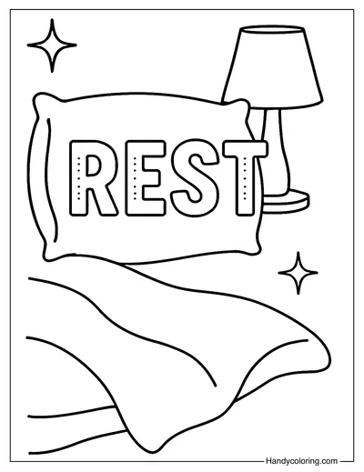 Rest Coloring Page