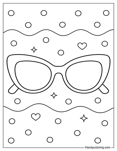 Retro Sunglasses with Simple Pattern Background
