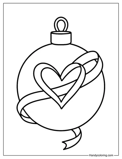 Ribbon Ornament Coloring Page