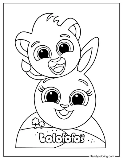 Rick and Bunny Bolofofos Coloring Page