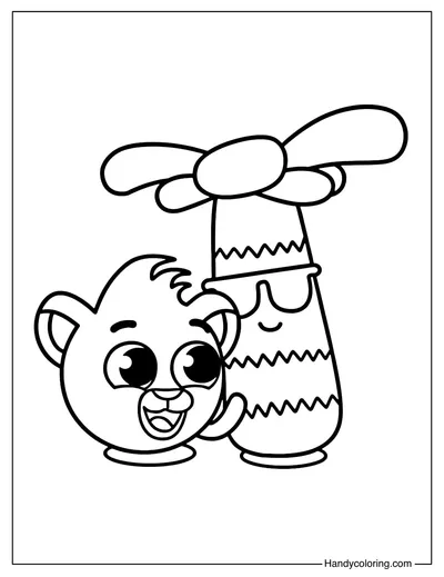 Rick Bolofofos with a Palm Tree Coloring Page