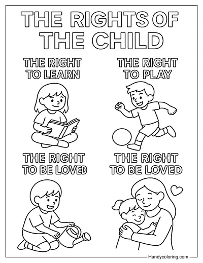 Rights of Every Child Poster Coloring Page