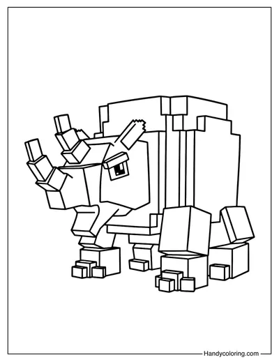 Rinoccio Verdini Plants vs Brainrots Coloring Page