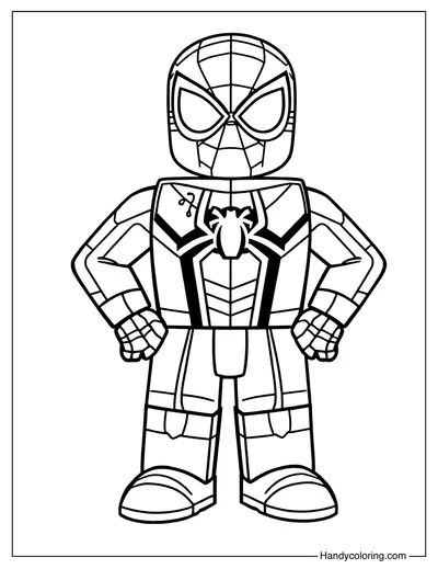 Roblox Spider-Man Color Page