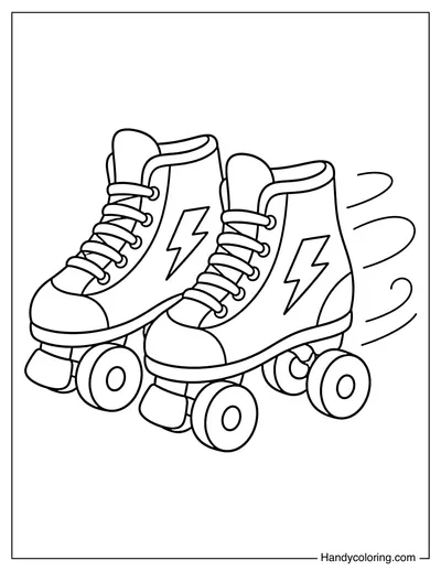 Roller Skates with Lightning Wheels