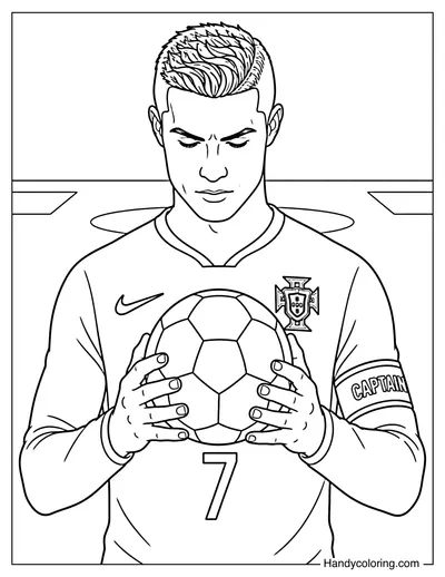 Ronaldo Looking at Ball