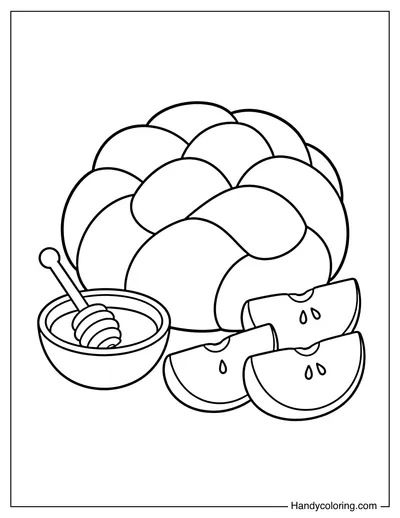 Round Challah with Honey