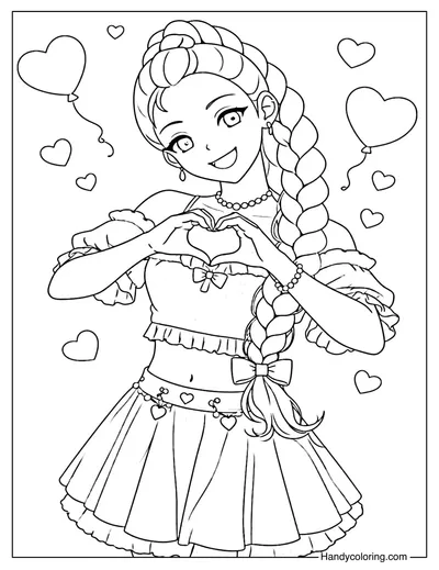 Rumi Making a Heart for Valentine's Day