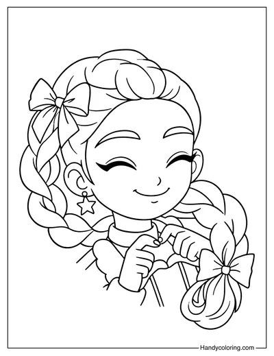 Rumi Making a Small Heart with Her Hands