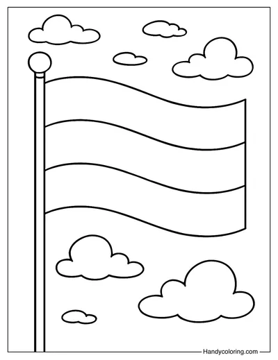 Russian Flag Coloring Page