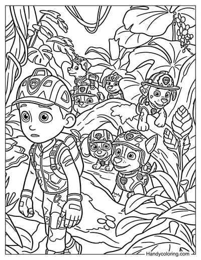 Ryder and the Paw Patrol Dino Jungle Team
