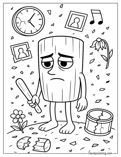 Sahur from Italian Brainrot Coloring Page