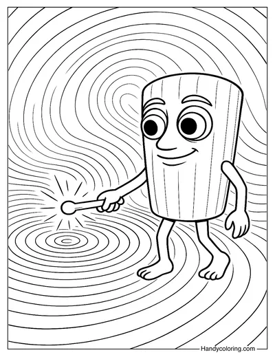 Sahur Italian Brainrot Coloring Page