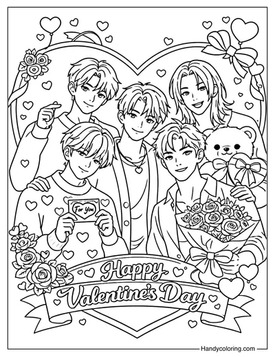 Saja Boys Inside a Valentine Heart