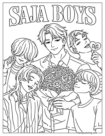 Saja Boys with Valentine Roses
