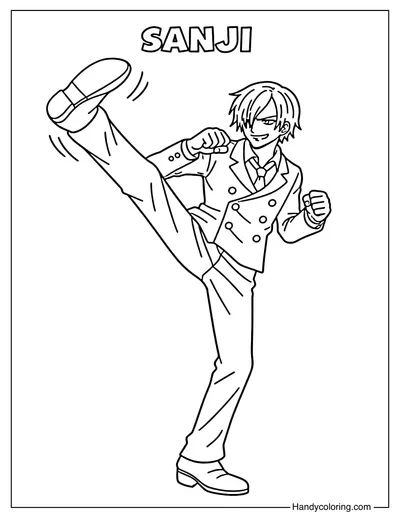 Sanji Kicking Pose