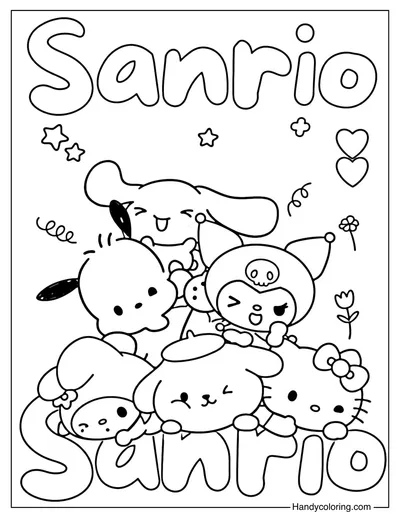 Sanrio Coloring Page Free