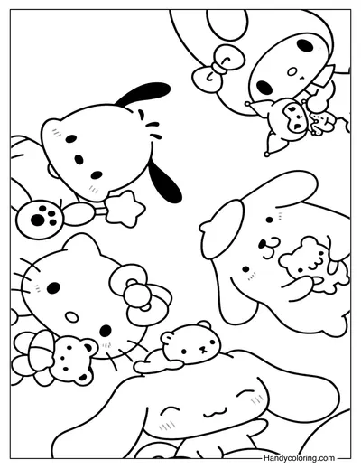 Sanrio Coloring Page PDF