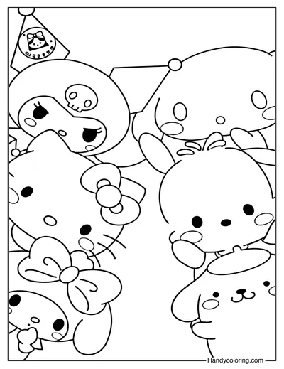 Sanrio Coloring Page Printable
