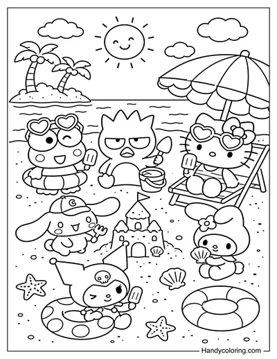 Sanrio Cute Summer Beach Day