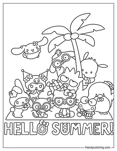 Sanrio Friends on Summer Island