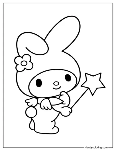 Sanrio My Melody Coloring Page