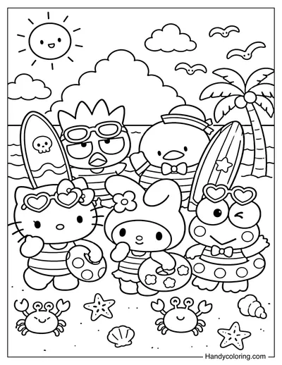 Sanrio Summer Beach Friends