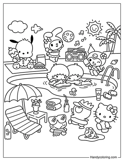 Sanrio Summer Pool Party