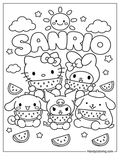 Sanrio Summer Watermelon Friends