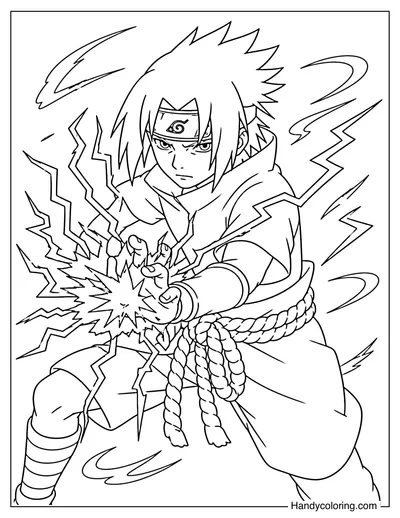 Sasuke Activating Chidori
