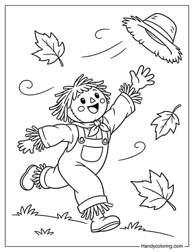 Scarecrow Hat Blowing in the Wind