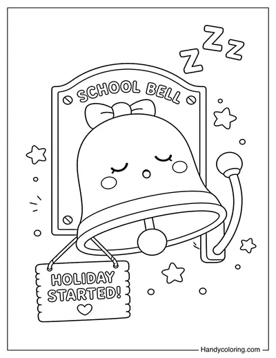 School Bell Sleeping Last Day